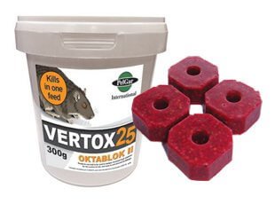 Vertox 25 Rat Mice poison - Owl pest control Dublin