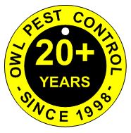 Owl Pest Control logo 20+ years established