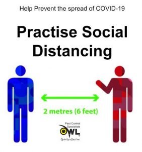 Practise Social Distancing - Owl Pest Control