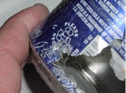 Rat gnawed through metal can - Owl pest control Dublin