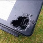Rat chewed through PVC bait box - Owl pest control Dublin