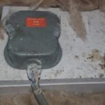 Rat gnawed wire plug in an attic - Owl pest control Dublin