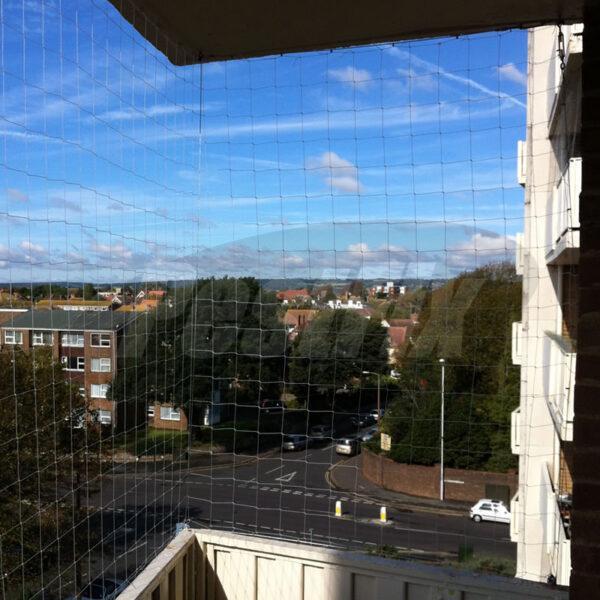 Balcony Bird Net corner - Owl Pest Control Products Ireland