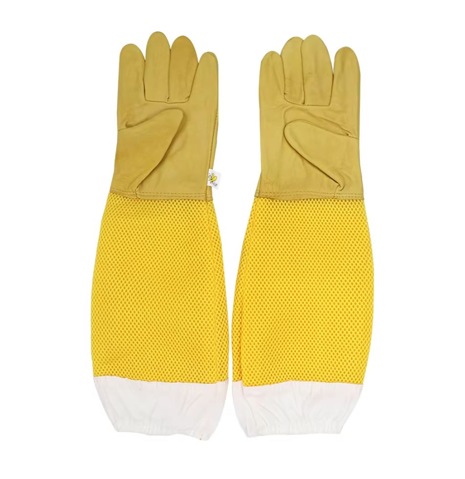 Leather Beekeeper Gloves Ventilated -1