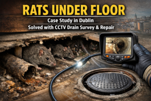 Rats under floor case study in Dublin solved with CCTV drain survey and repair