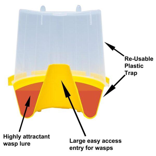WASP PRO wasp trap diagram - Owl Pest Control Products Ireland