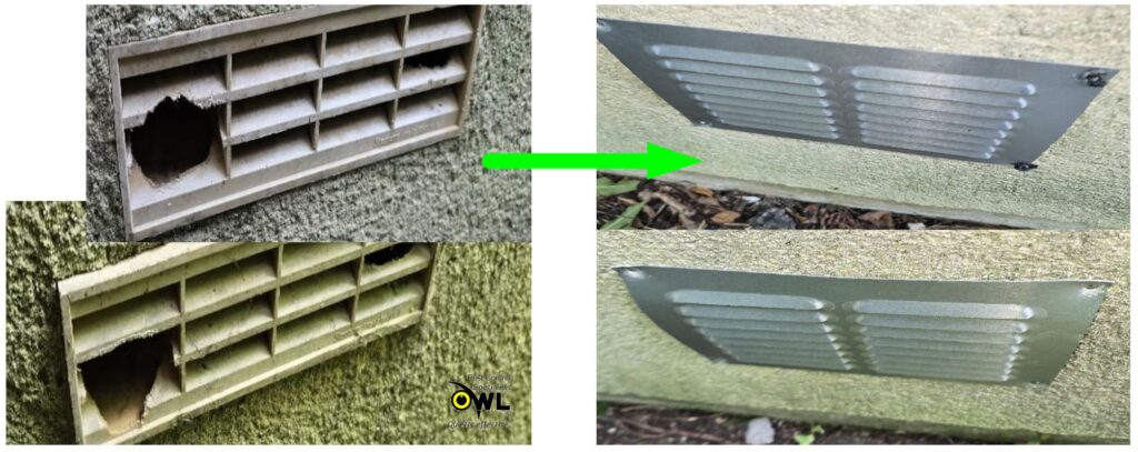 Metal air vent covers before & after 02