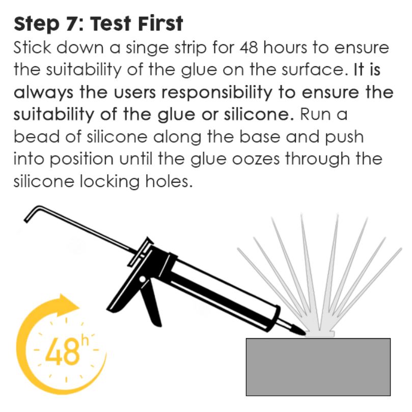 Thistle small bird spikes installation step 07