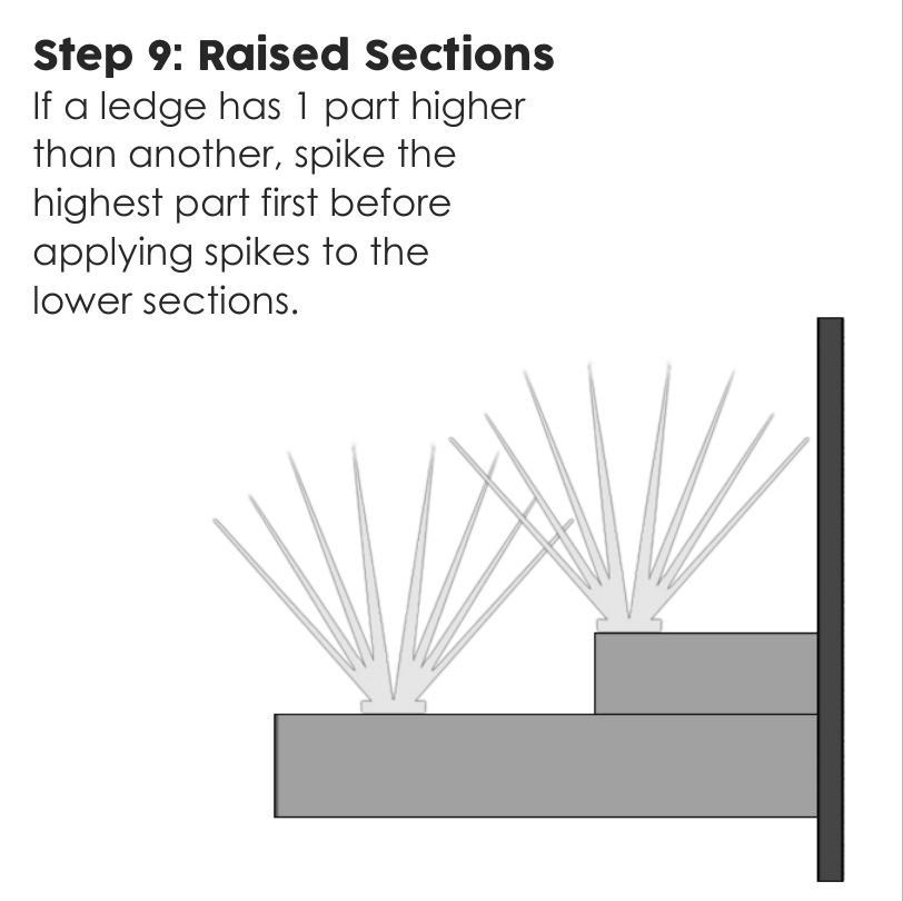 Thistle small bird spikes installation step 09