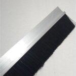 Flat door brush strip aluminium