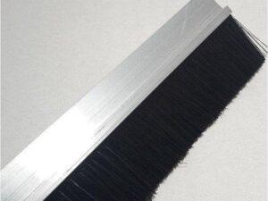 Flat door brush strip aluminium